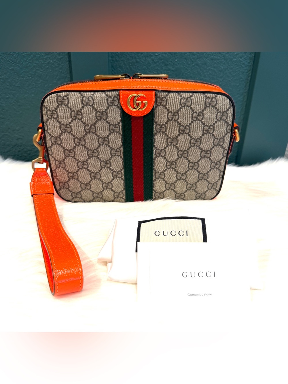 NEW Gucci GG Ophidia Clutch Bag